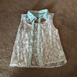 Papaya lace shirt